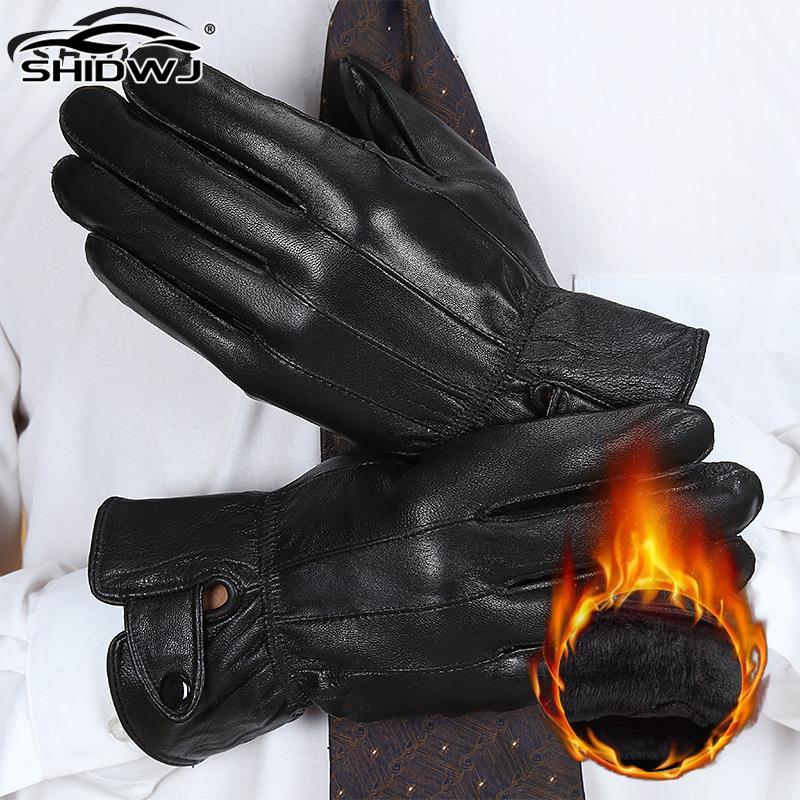 1pair Men's PU Leather Winter  - Leather Driving Glove ulasan dan harga