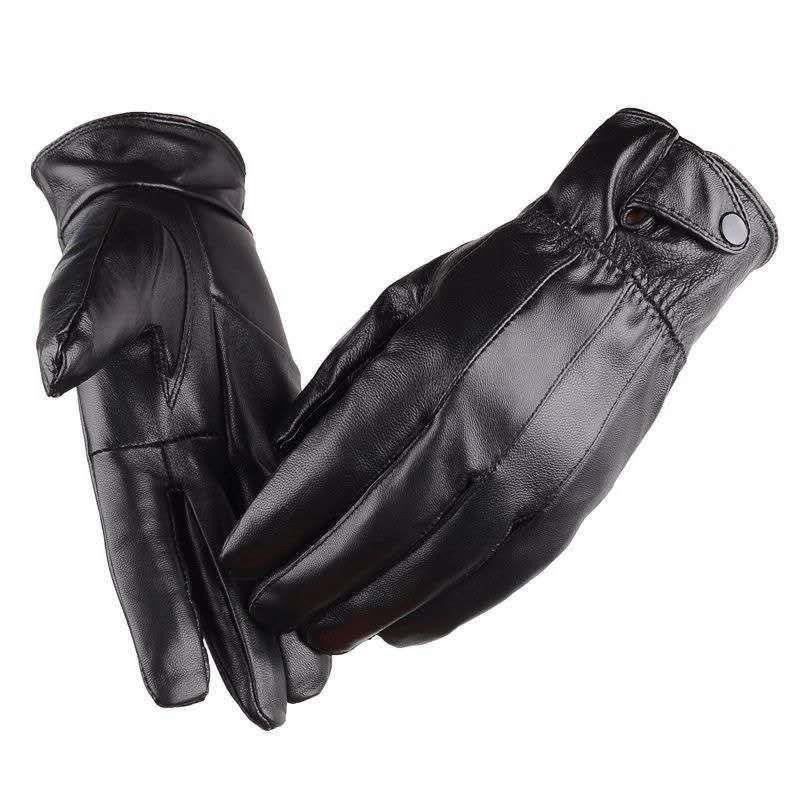 1pair Men's PU Leather Winter  - Leather Driving Glove ulasan dan harga