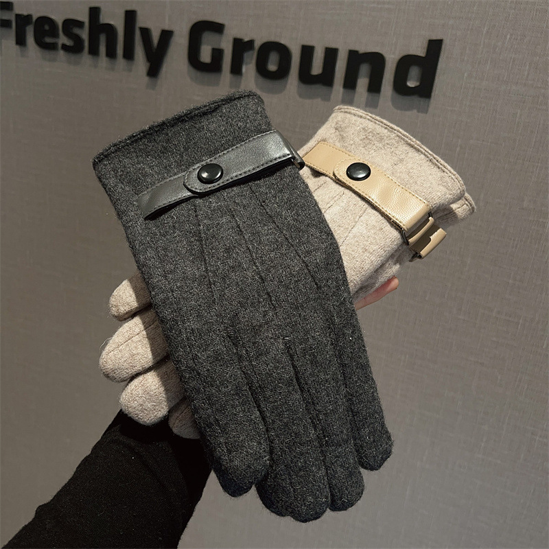 Gloves Men Wool Fleece Lined T - Wool Glove Lined ulasan dan harga