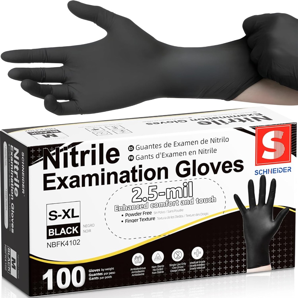 Disposable Black Nitrile Glove - Exam Glove Nitrile ulasan dan harga