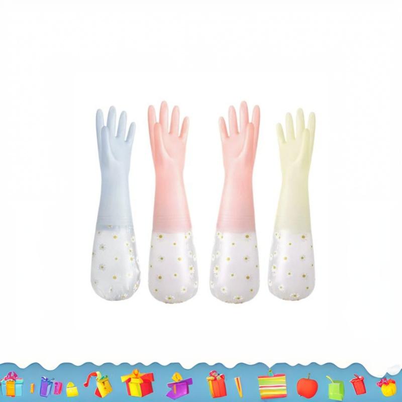 Floral Pattern Household Latex - Rubber Glove Cleaning ulasan dan harga