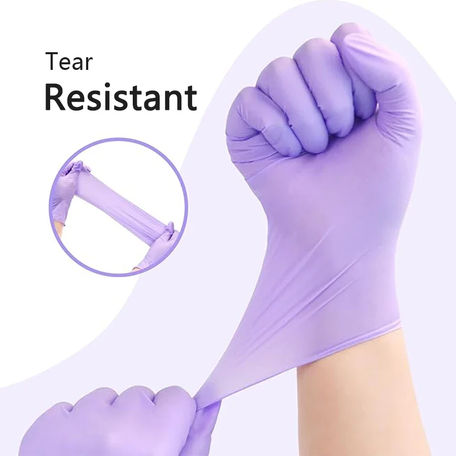 10/20/50/100PCS Purple Disposa - Nitrile Mechanic Glove ulasan dan harga