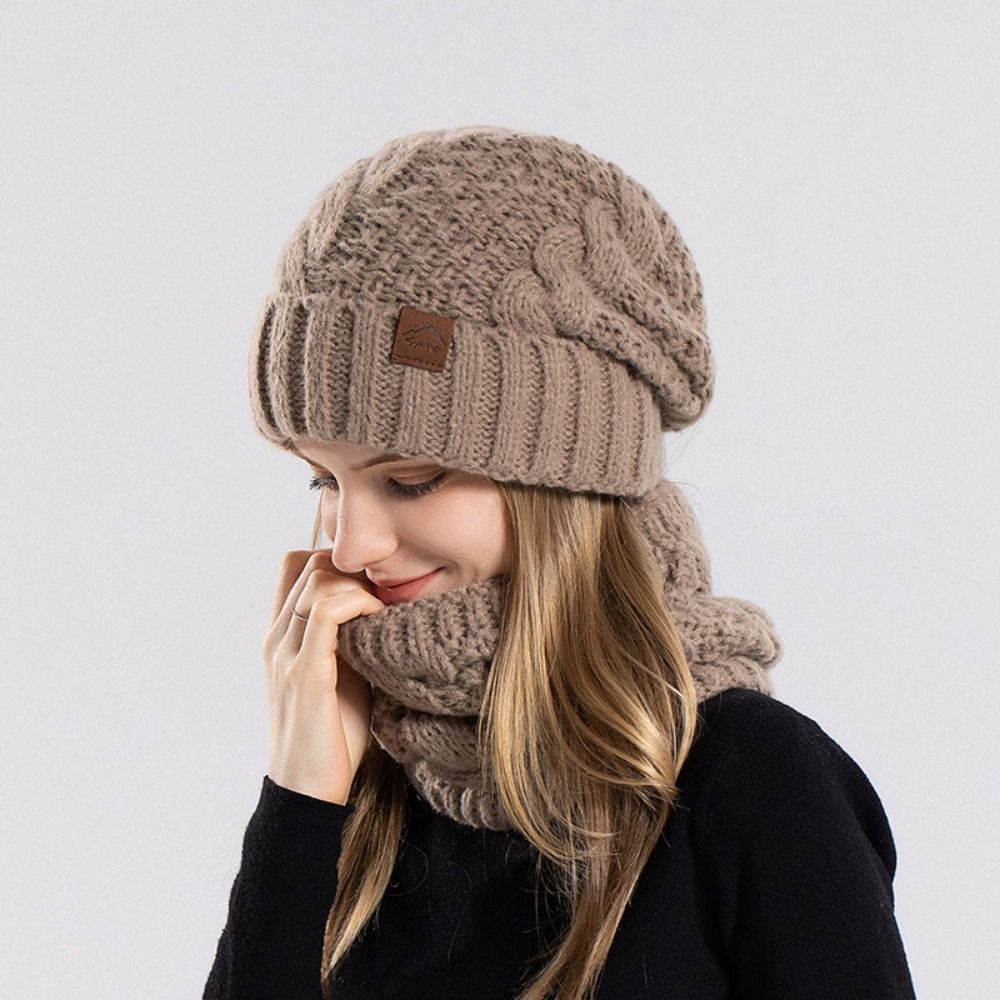 Soft Winter Beanie Hat Scarf S - Wool Glove Lined ulasan dan harga