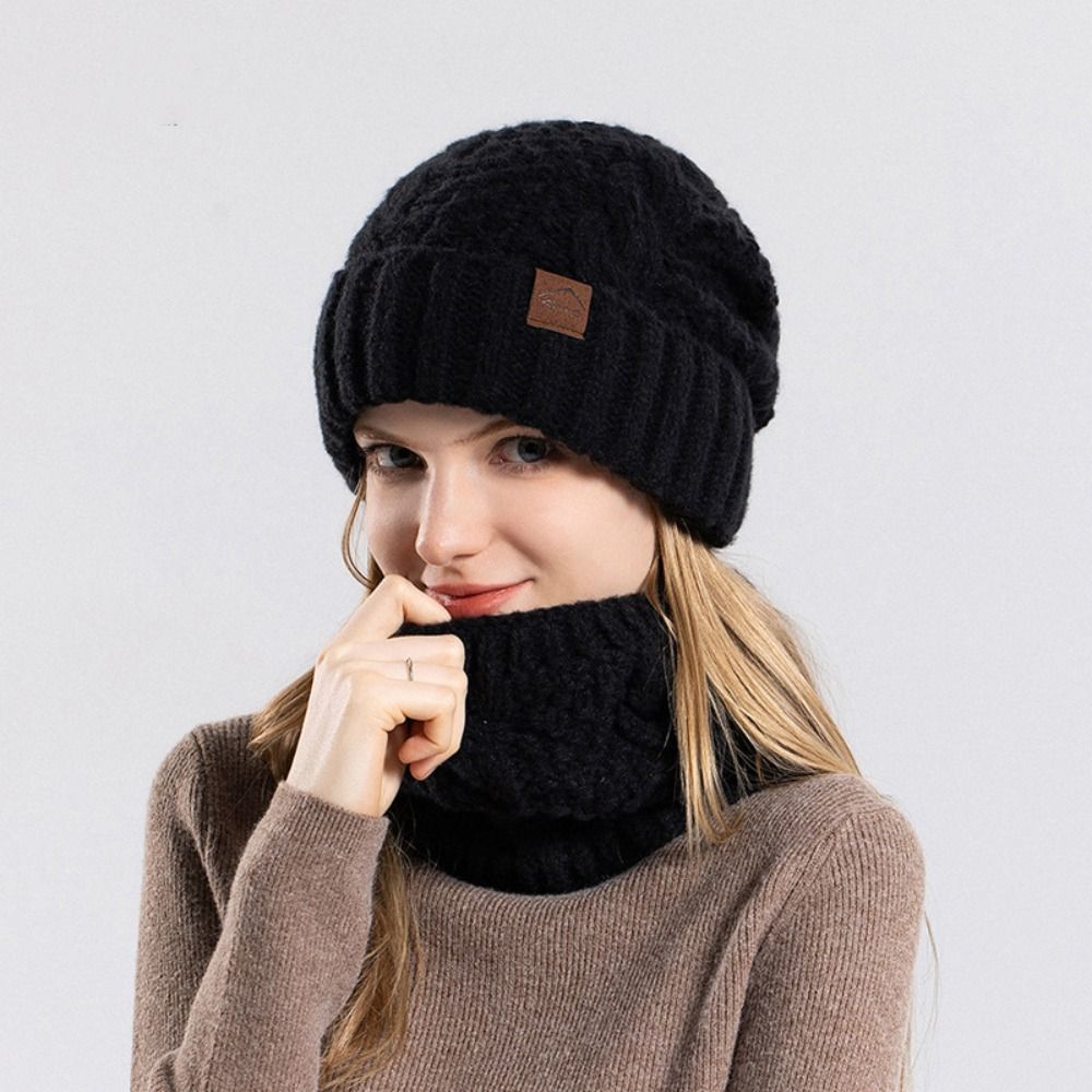 Soft Winter Beanie Hat Scarf S - Wool Glove Lined ulasan dan harga