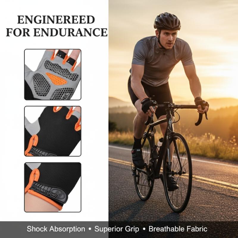 Fingerless Cycling Gloves Anti - Fingerless Glove Knit ulasan dan harga