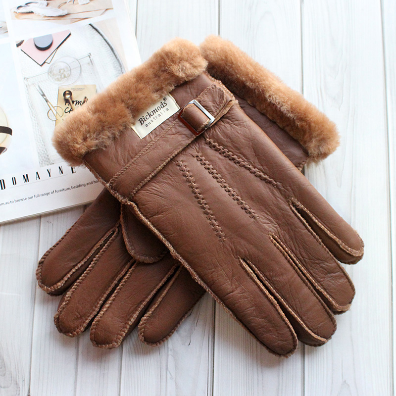 Sheepskin Fur Gloves Men's Thi - Leather Driving Glove ulasan dan harga