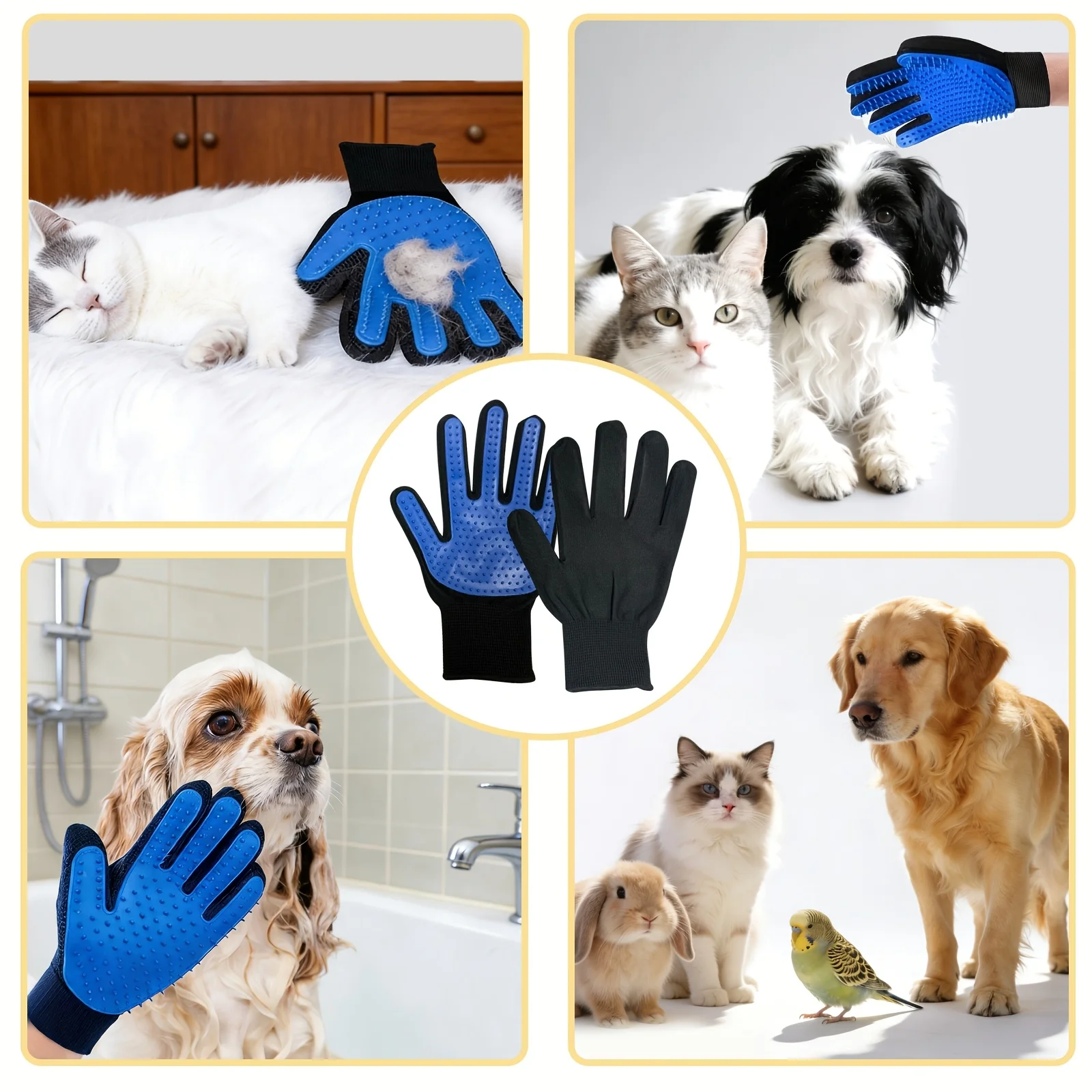 Pet Gloves Cat Grooming Gloves - Rubber Glove Cleaning ulasan dan harga