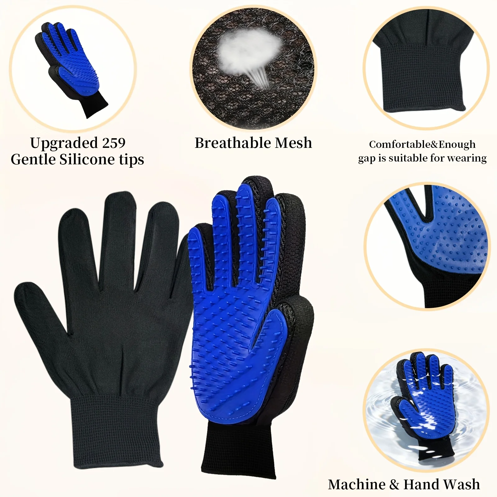 Pet Gloves Cat Grooming Gloves - Rubber Glove Cleaning ulasan dan harga