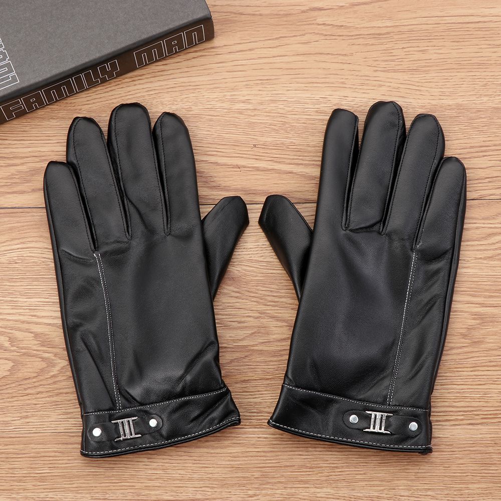 Men's Fleece Thermal Leather G - Leather Driving Glove ulasan dan harga