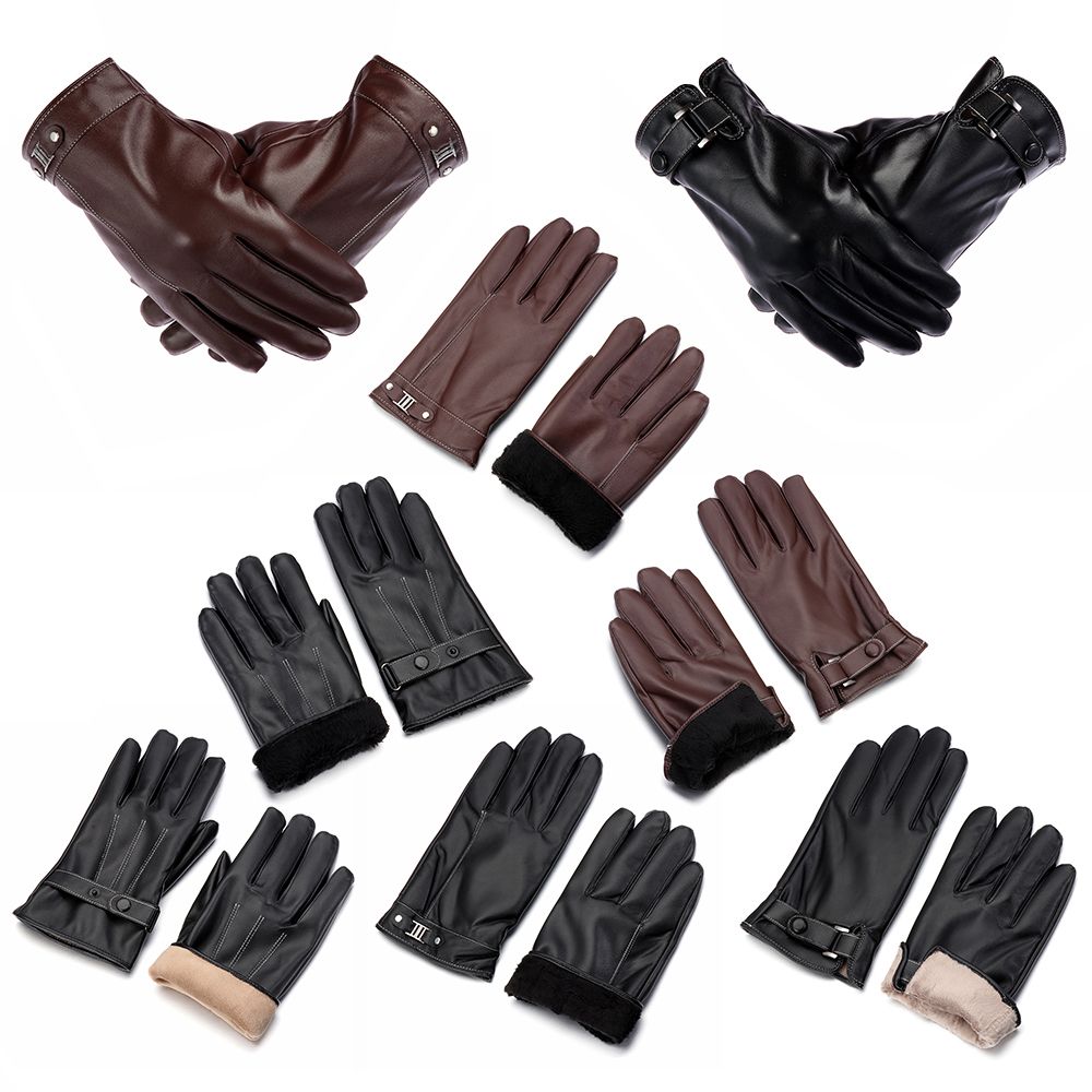 Men's Fleece Thermal Leather G - Leather Driving Glove ulasan dan harga