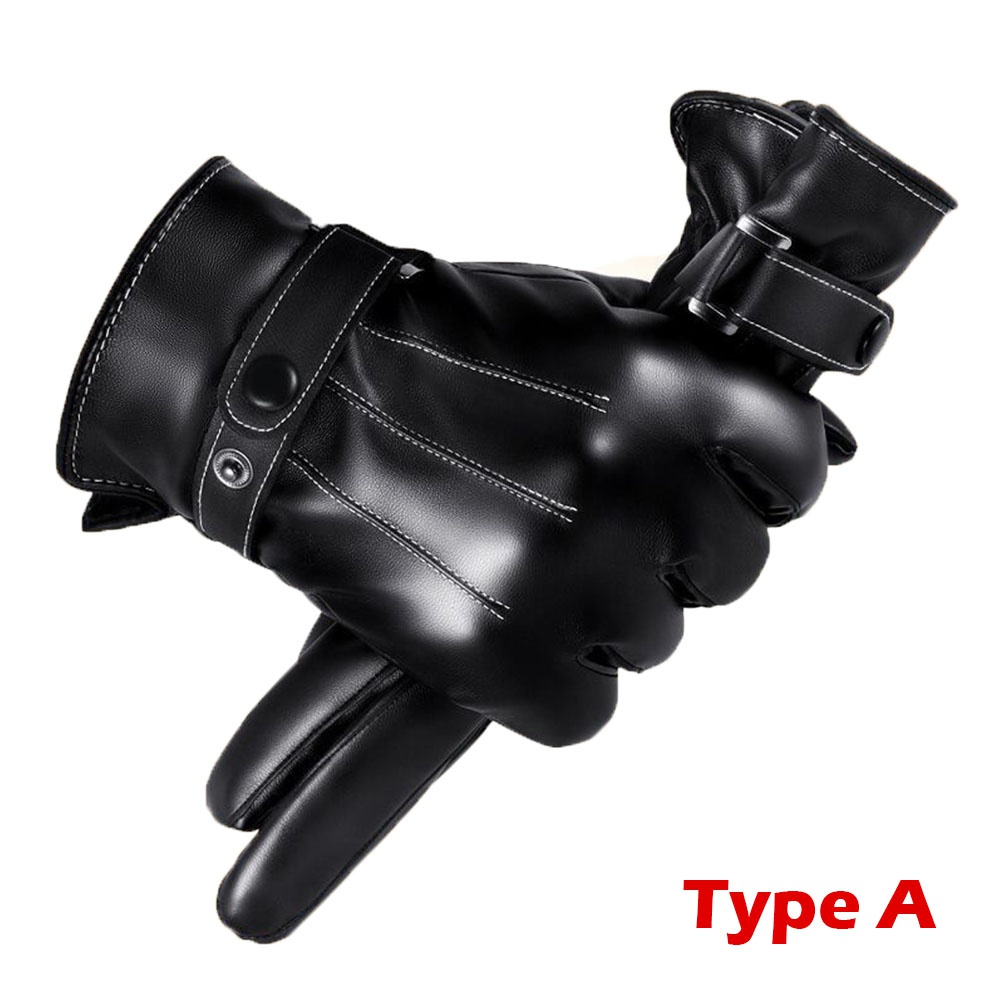 1Pair Winter Gloves Warm Drivi - Leather Driving Glove ulasan dan harga