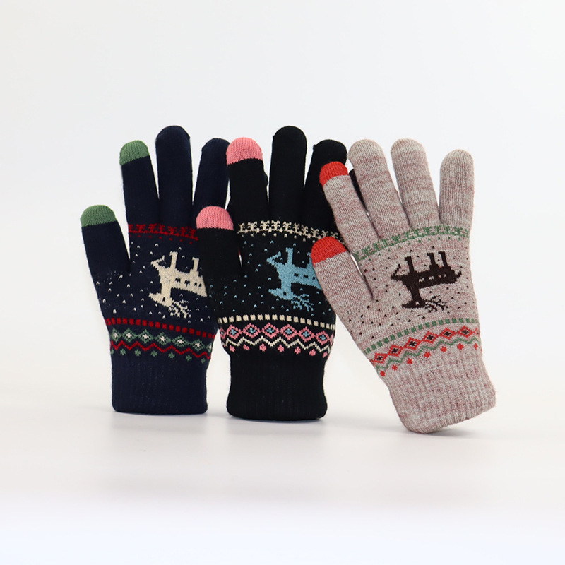 Autumn and Winter Thickened To - Wool Glove Lined ulasan dan harga