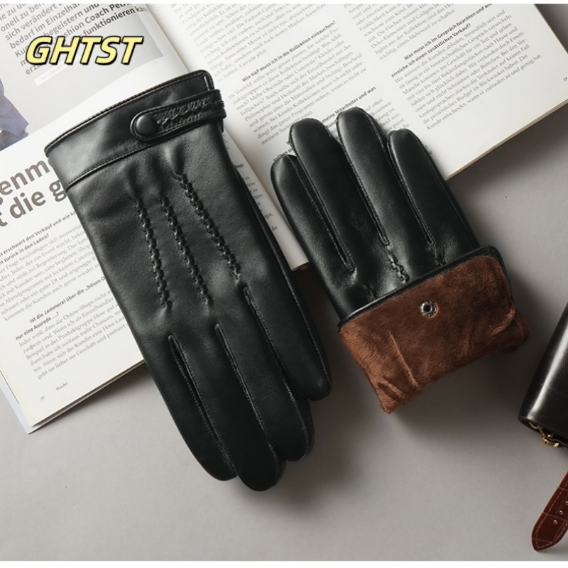 2025 New Men Winter Genuine Le - Leather Driving Glove ulasan dan harga