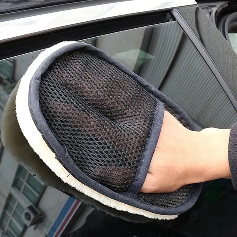 Car Wash Wool Gloves Thickened - Wool Glove Lined ulasan dan harga