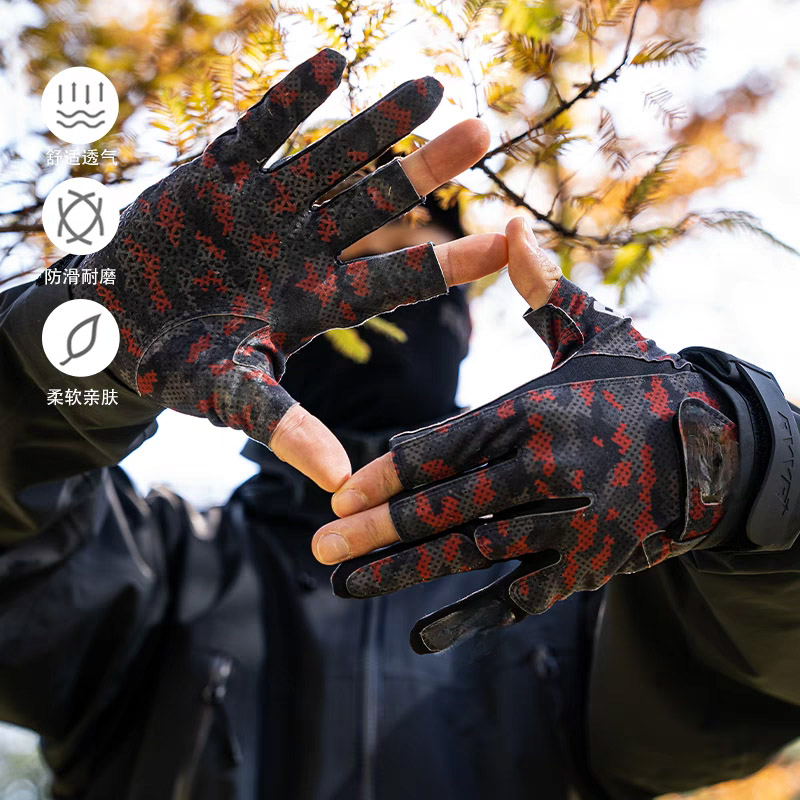 Gamakatsu Fishing Gloves Anti- - Cycling Glove Padded ulasan dan harga