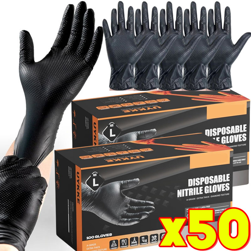 Black Nitrile Gloves Disposabl - Nitrile Mechanic Glove ulasan dan harga