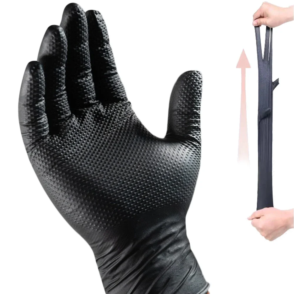 Black Nitrile Gloves Disposabl - Nitrile Mechanic Glove ulasan dan harga