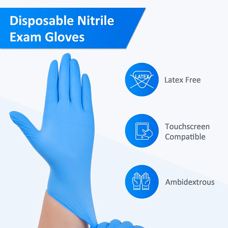100PCS Blue Nitrile Disposable - Latex Disposable Glove ulasan dan harga
