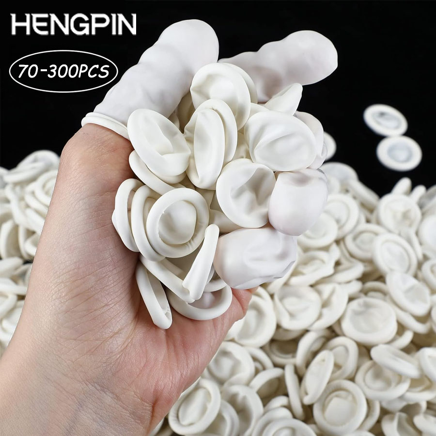 HENGPIN 70/300pcs Fingertips P - Latex Disposable Glove ulasan dan harga