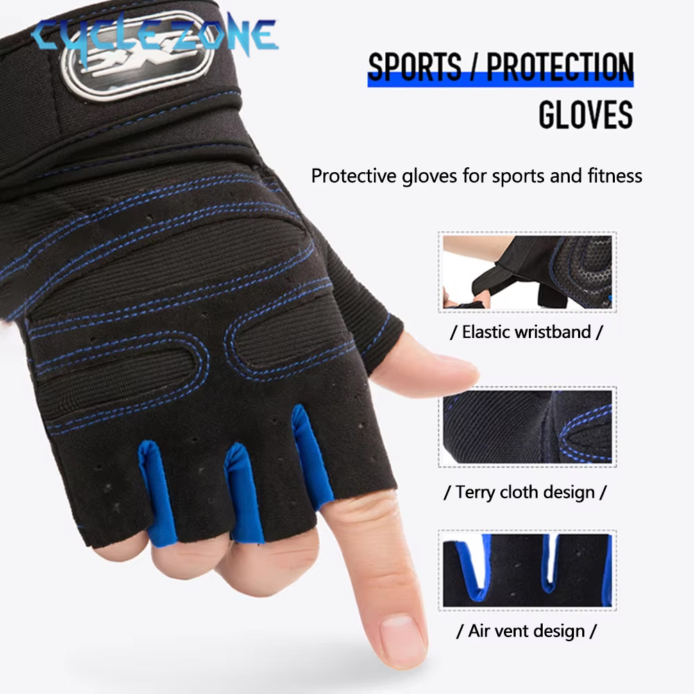 3 Pairs Anti-slip Half Finger  - Workout Glove Gym ulasan dan harga