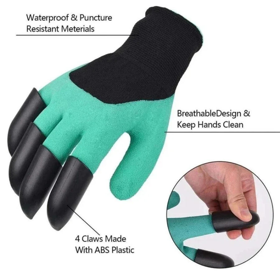1Pair Gardening Gloves with Cl - Gardening Glove Waterproof ulasan dan harga