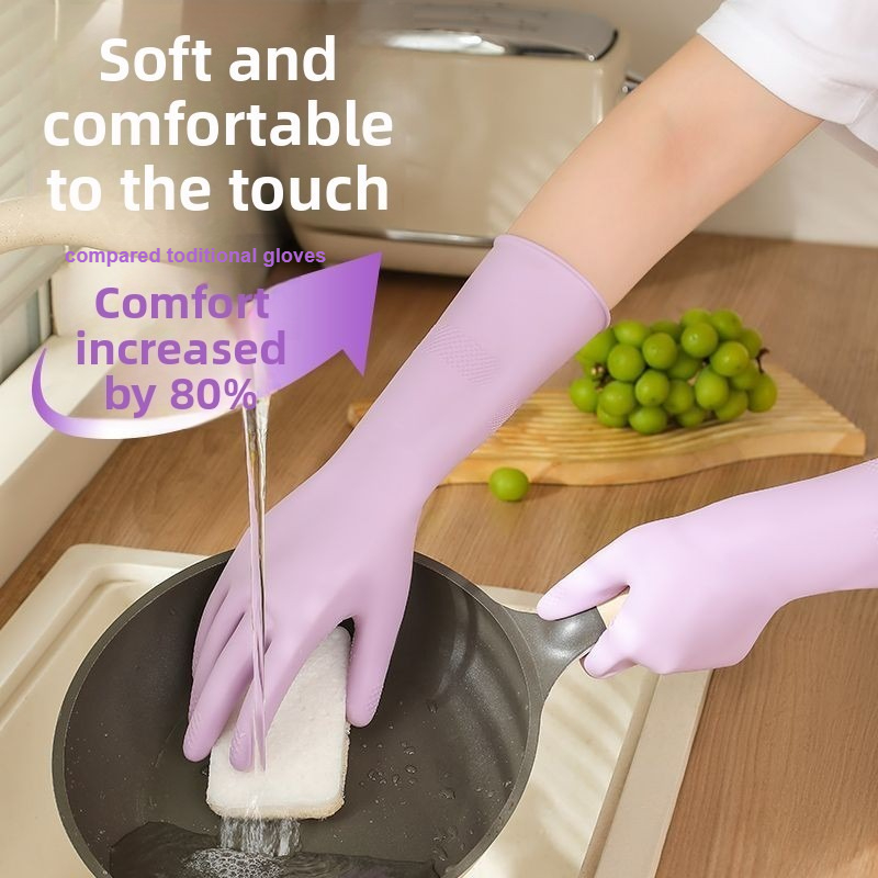 Latex Dish Washing Gloves,with - Dish Glove Rubber ulasan dan harga