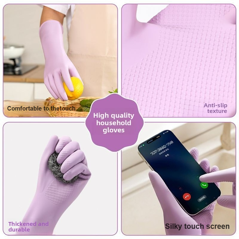 Latex Dish Washing Gloves,with - Dish Glove Rubber ulasan dan harga