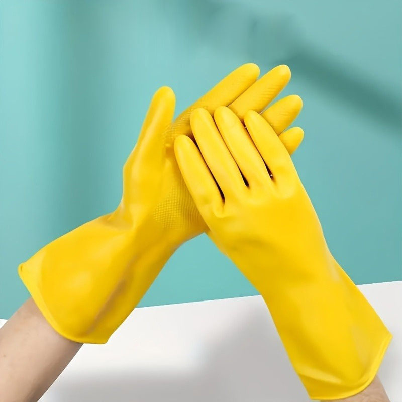 1Pairs(2pcs) Rubber Gloves Was - Dish Glove Rubber ulasan dan harga