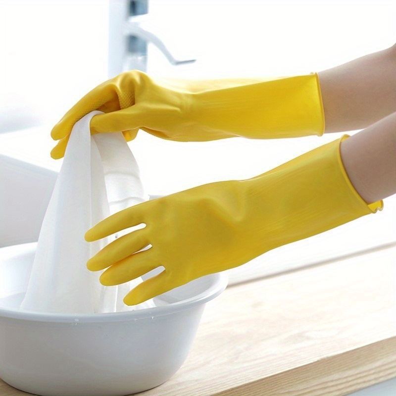 1Pairs(2pcs) Rubber Gloves Was - Dish Glove Rubber ulasan dan harga