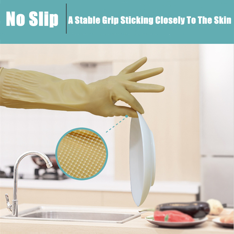 Long Reusable Rubber Dishwashi - Dish Glove Rubber ulasan dan harga
