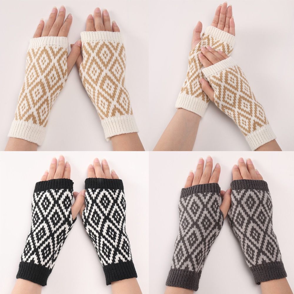 Fingerless Wrist Gloves Fashio - Fingerless Glove Knit ulasan dan harga