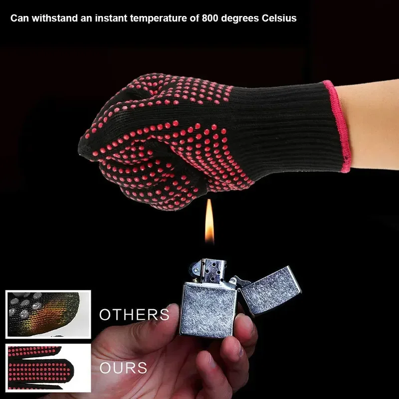 1 Pair Non-Slip Silicone BBQ G - Oven Mitt Silicone ulasan dan harga