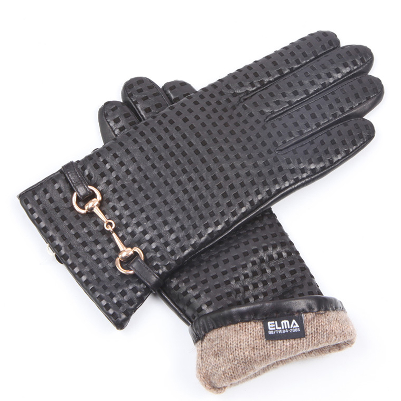 Real Leather Gloves Female The - Wool Glove Lined ulasan dan harga