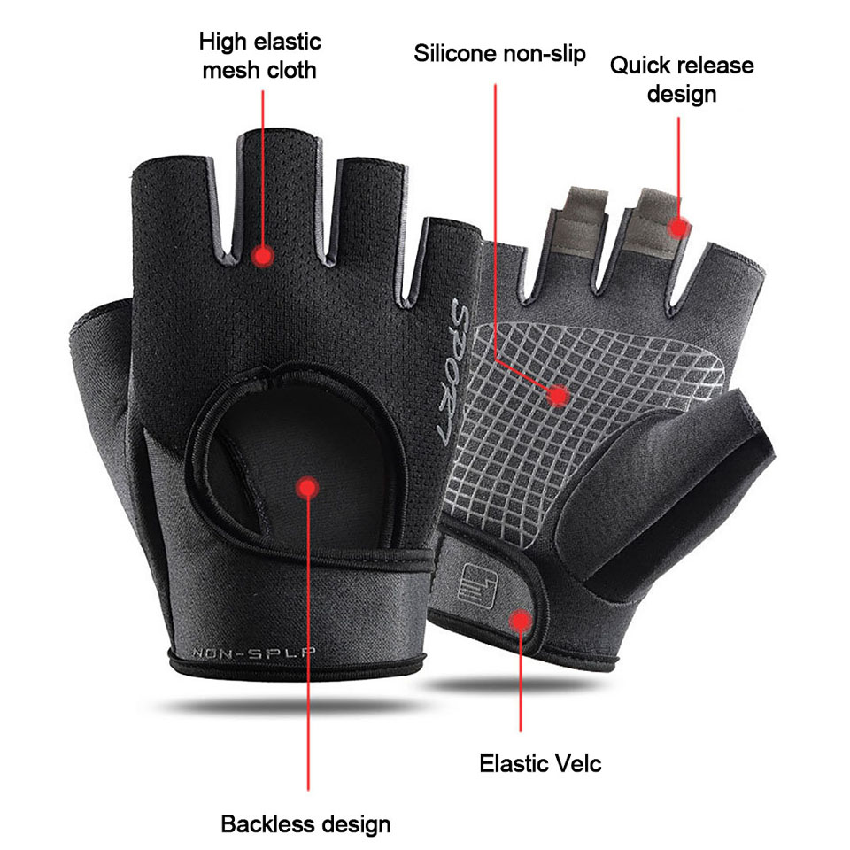 Cycling Sport Half Finger Glov - Workout Glove Gym ulasan dan harga