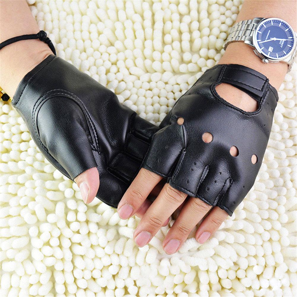 Unisex Half-Finger Gloves Thea - Leather Driving Glove ulasan dan harga