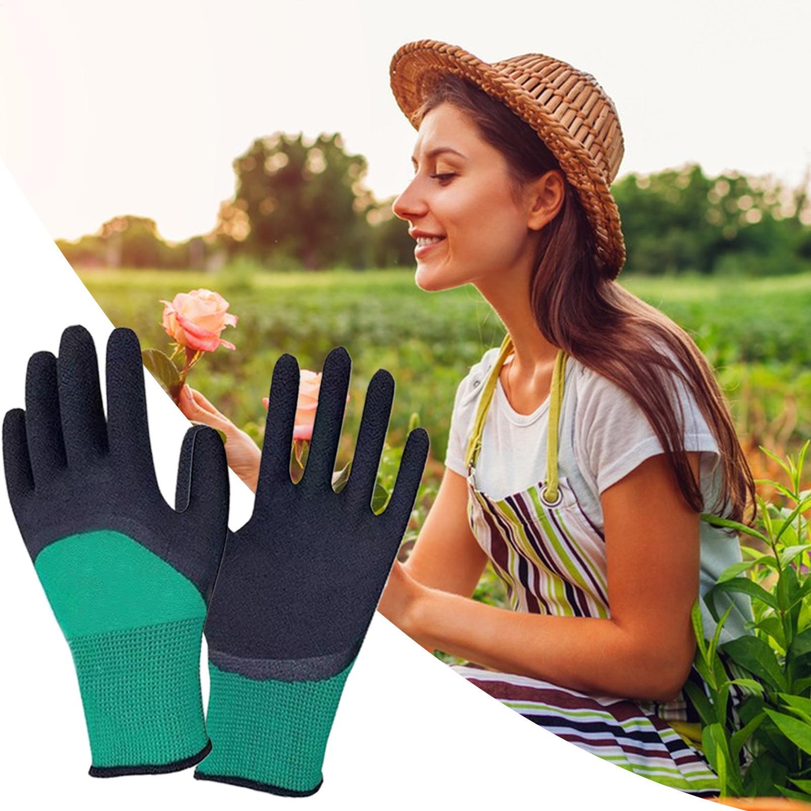 1Pair of Gardening Gloves Rubb - Gardening Glove Waterproof ulasan dan harga