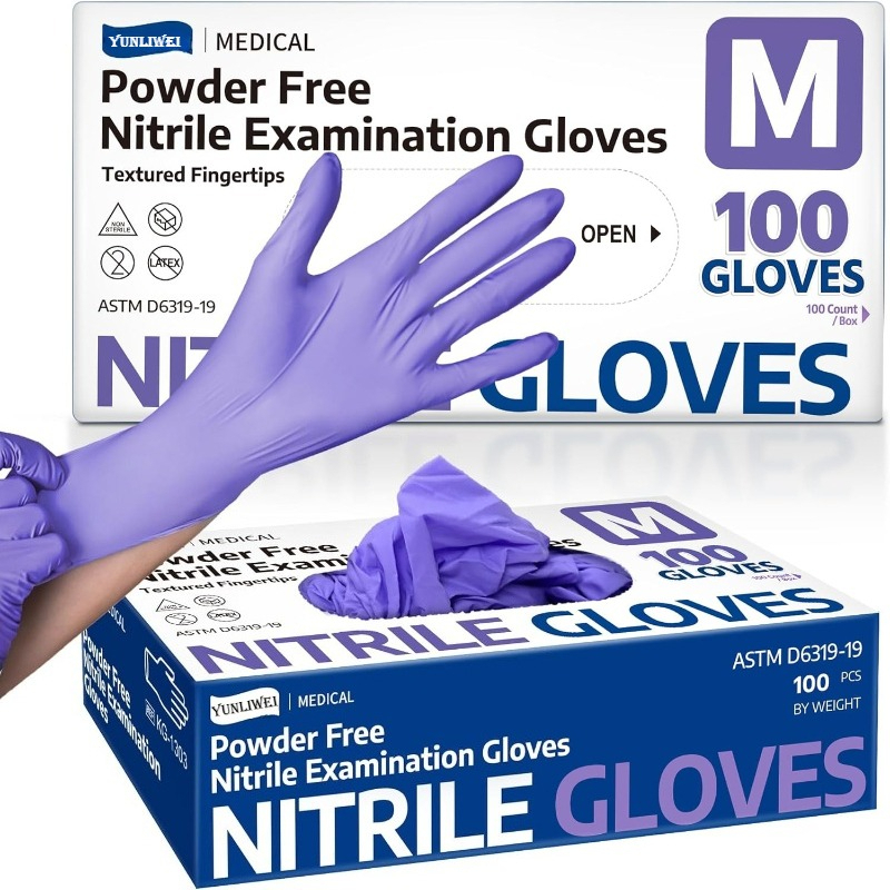 Disposable Gloves Purple Nitri - Exam Glove Nitrile ulasan dan harga