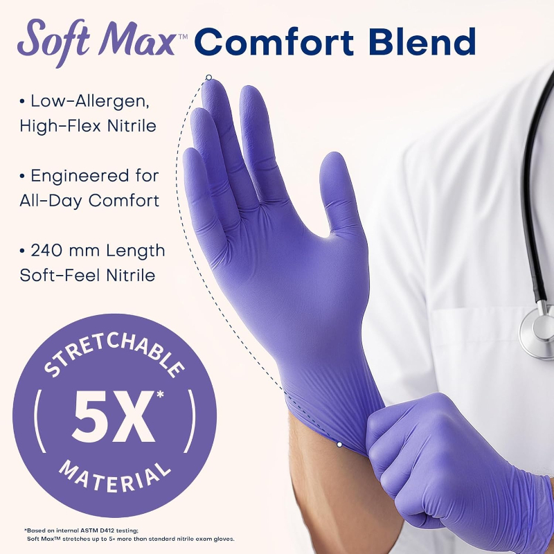 Disposable Gloves Purple Nitri - Exam Glove Nitrile ulasan dan harga
