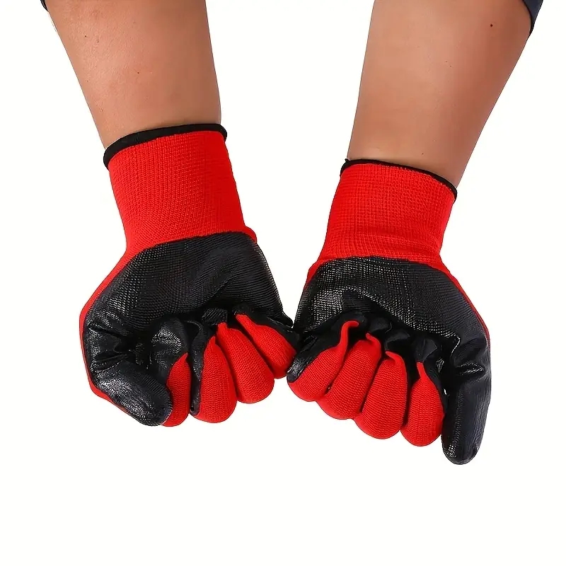 4/20PCS Nitrile Coated Safety  - Nitrile Mechanic Glove ulasan dan harga
