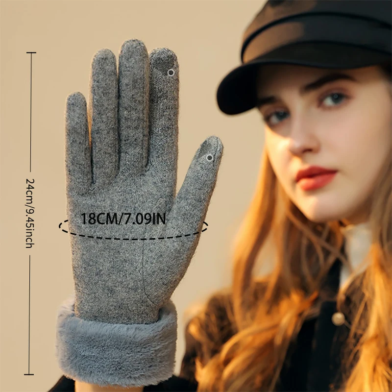 TRALOW Women's Winter Knit Tou - Wool Glove Lined ulasan dan harga