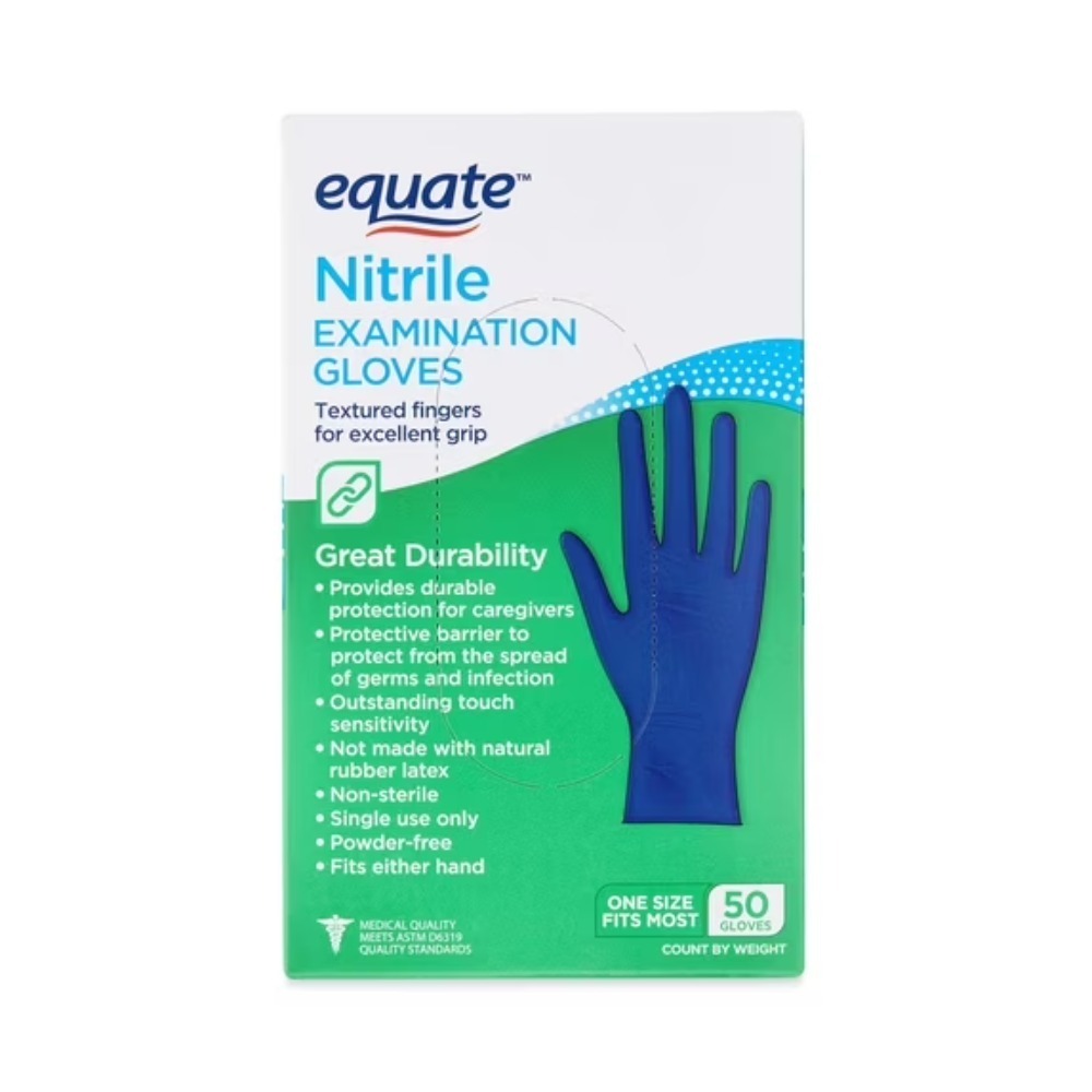 Equate Nitrile Exam Gloves, On - Exam Glove Nitrile ulasan dan harga