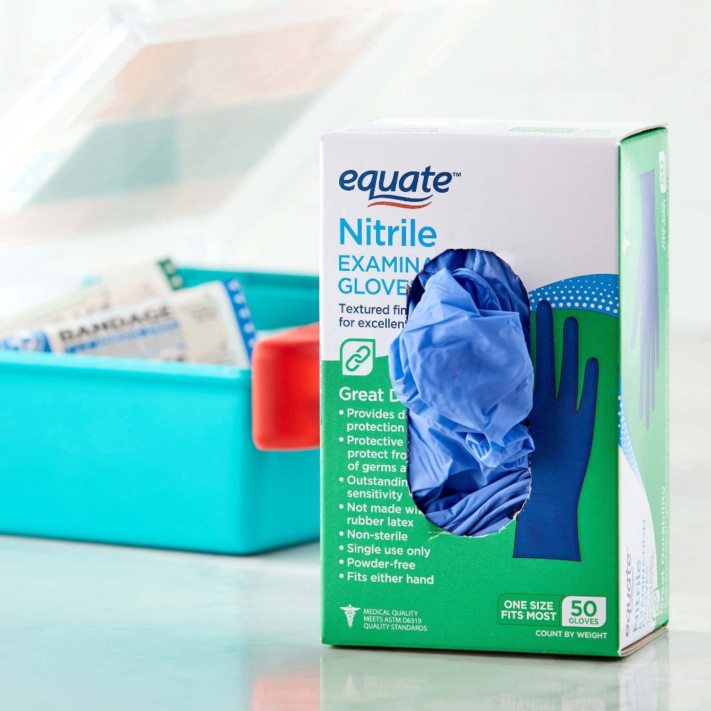 Equate Nitrile Exam Gloves, On - Exam Glove Nitrile ulasan dan harga