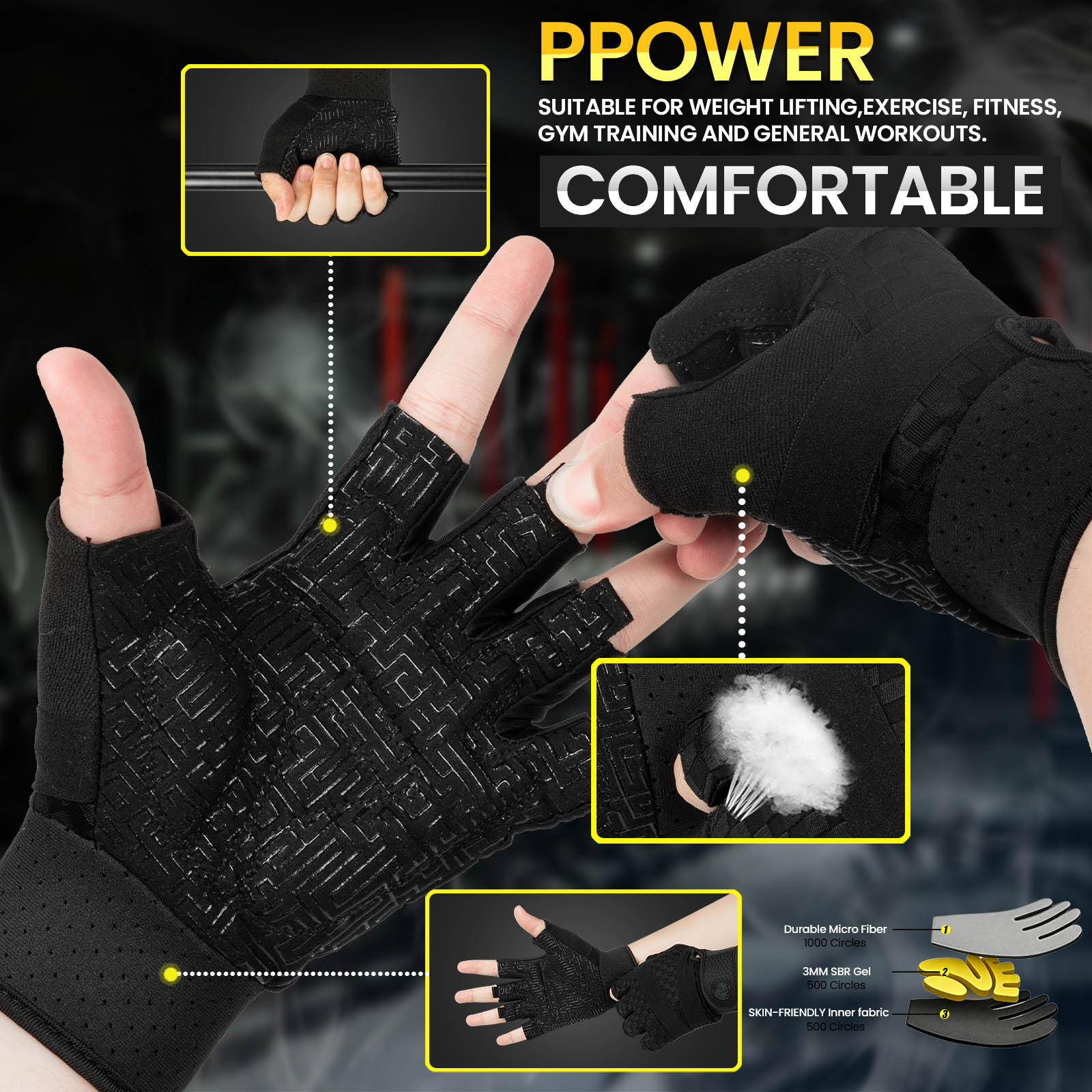 Gym Gloves for Men Sports Mult - Workout Glove Gym ulasan dan harga