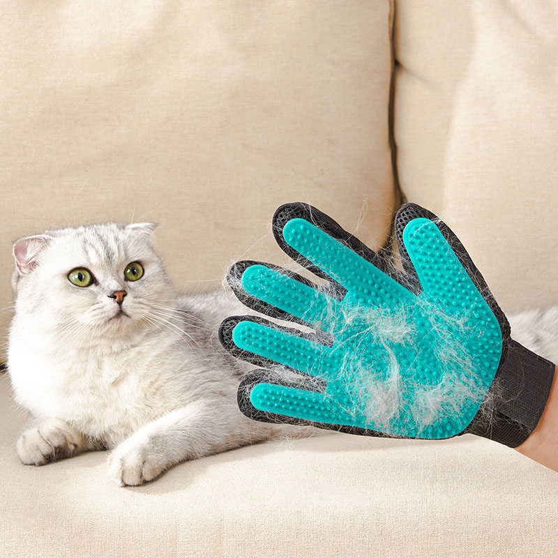 Pet Grooming Glove, Gentle Hai - Rubber Glove Cleaning ulasan dan harga