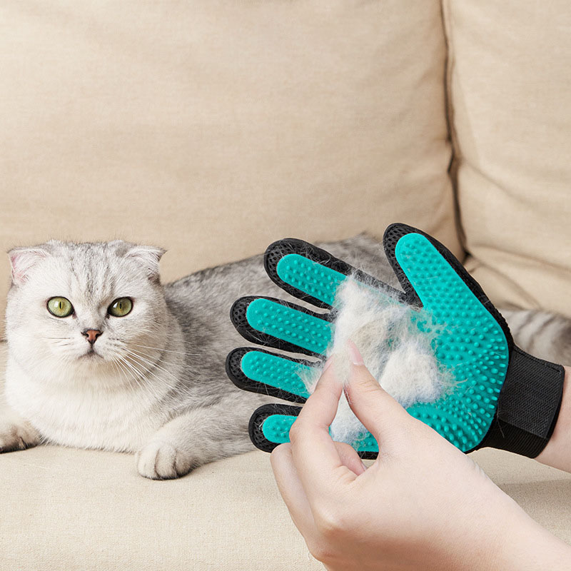 Pet Grooming Glove, Gentle Hai - Rubber Glove Cleaning ulasan dan harga