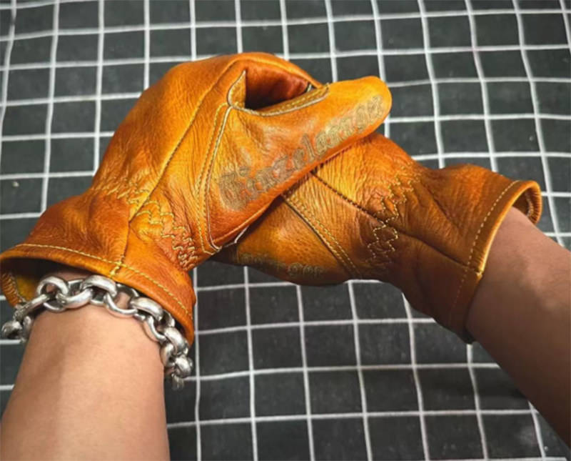 Handmade Genuine Leather Retro - Motorcycle Glove Knuckle ulasan dan harga