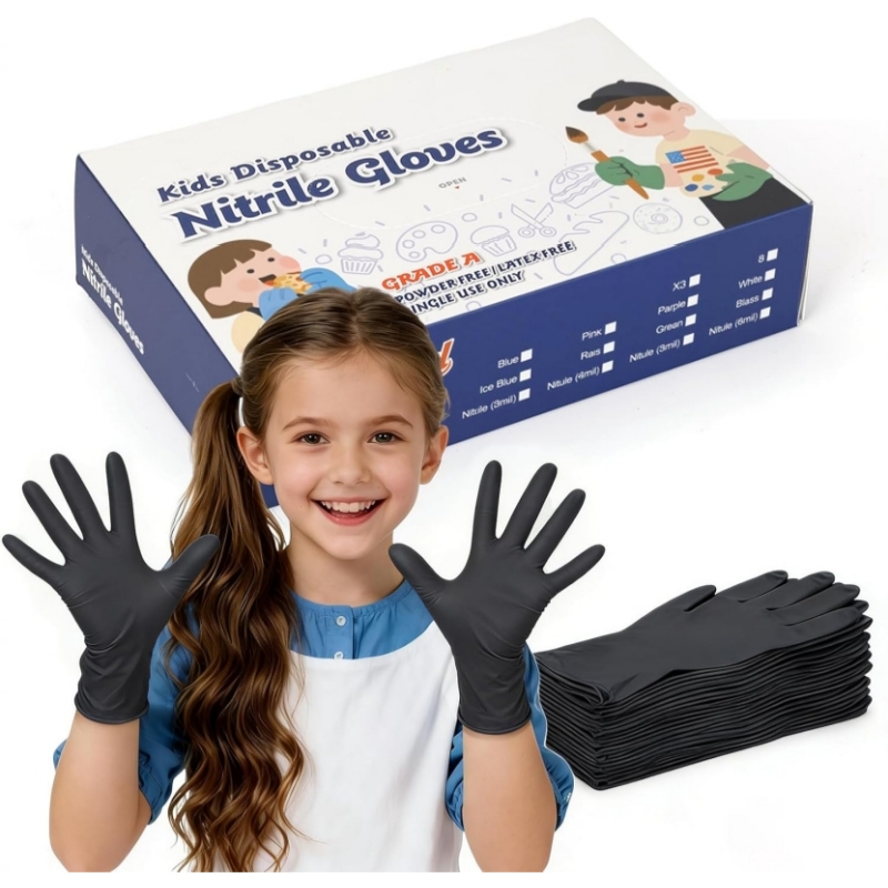 Kids Black Nitrile Disposable  - Latex Disposable Glove ulasan dan harga