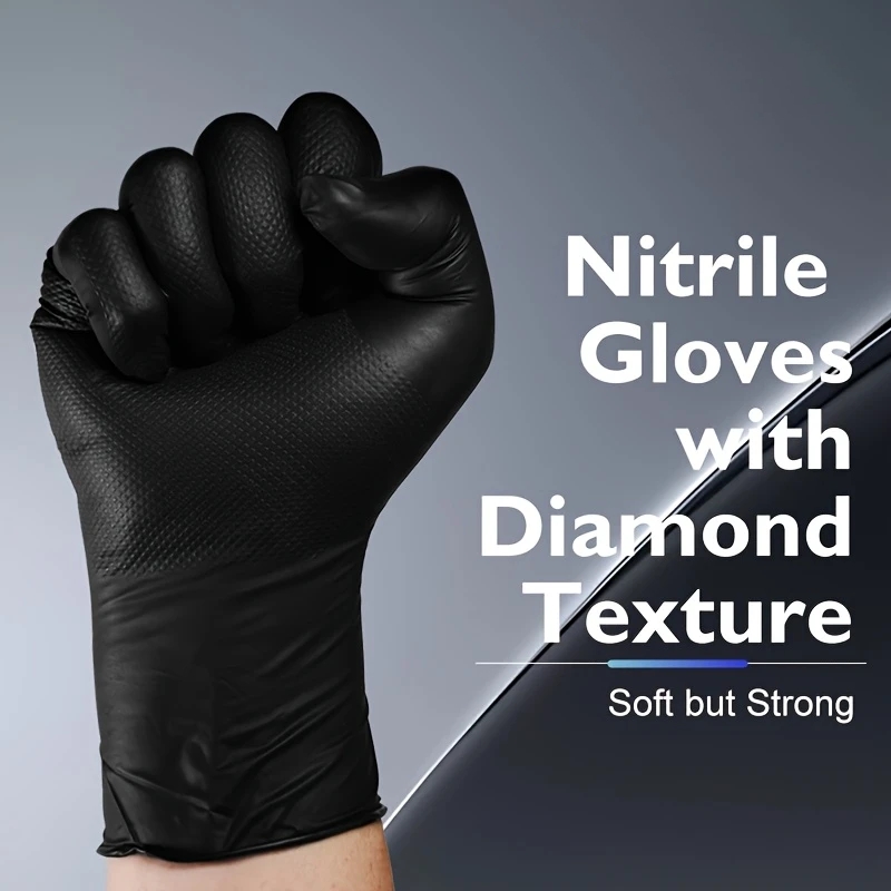 Black Heavy Duty Nitrile Dispo - Nitrile Mechanic Glove ulasan dan harga