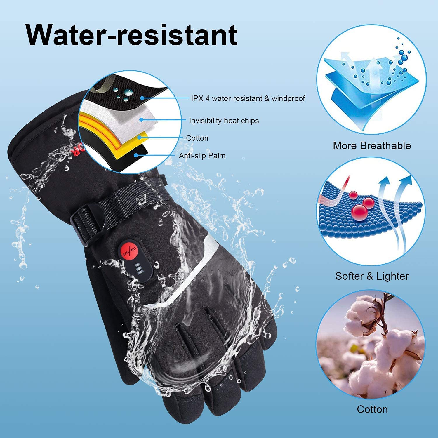 SNOW DEER Winter Heated Gloves - Heat Resistant Glove ulasan dan harga