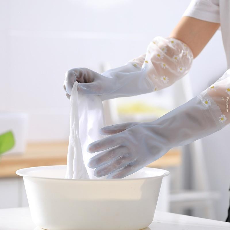 Floral Pattern Household Latex - Rubber Glove Cleaning ulasan dan harga